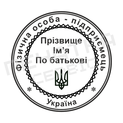 Печатка №19 для ФОП / ТОВ 40мм PS61737 фото
