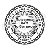 Печатка №22 для ФОП / ТОВ 40мм PS58145 фото
