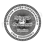 Печатка №23 для ФОП / ТОВ 40мм PS58146 фото