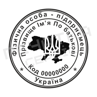 Печатка №11 для ФОП / ТОВ 40мм PS59681 фото