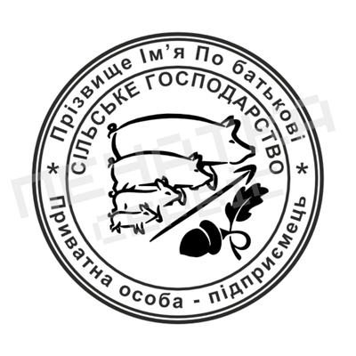 Печатка для Сільського господарства №3 40мм PS17003 фото